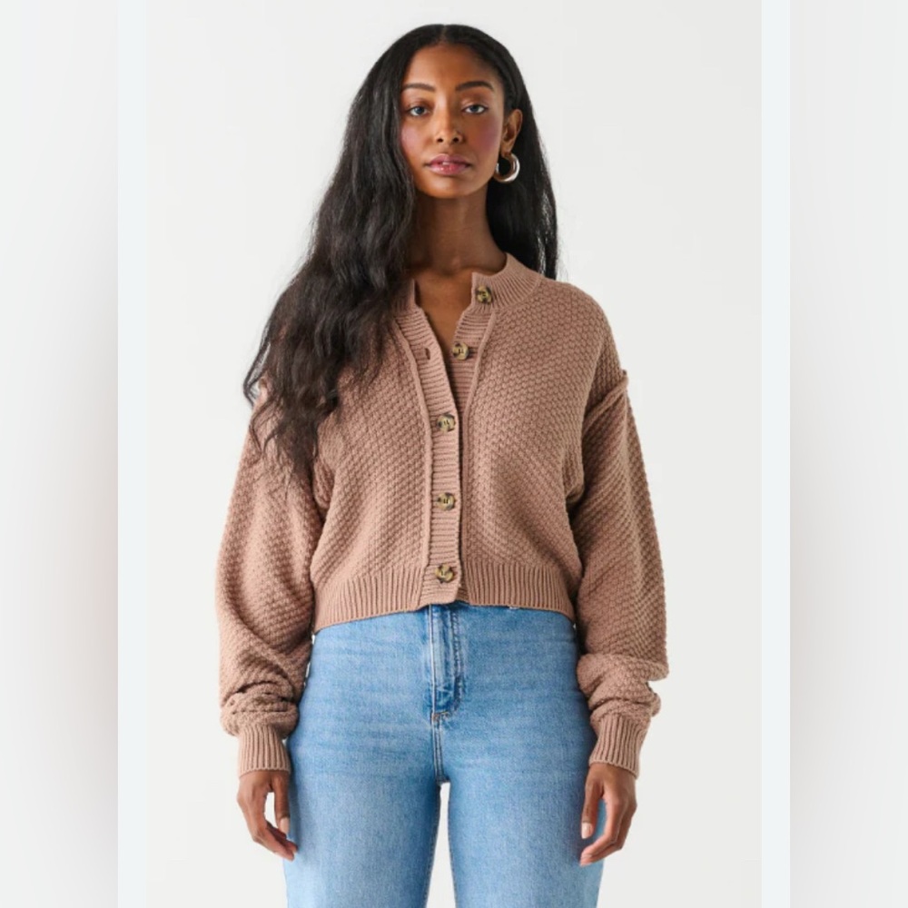 Like new FP Beach Lila cardi size S mocha mousse preppy academia granola girl